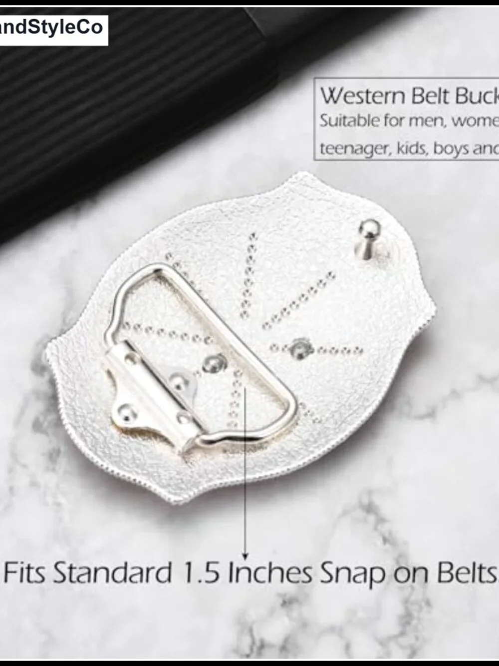 Metal Alphabet Letters Belt Buckle for Men Women Cowboy Western Snap on Belt